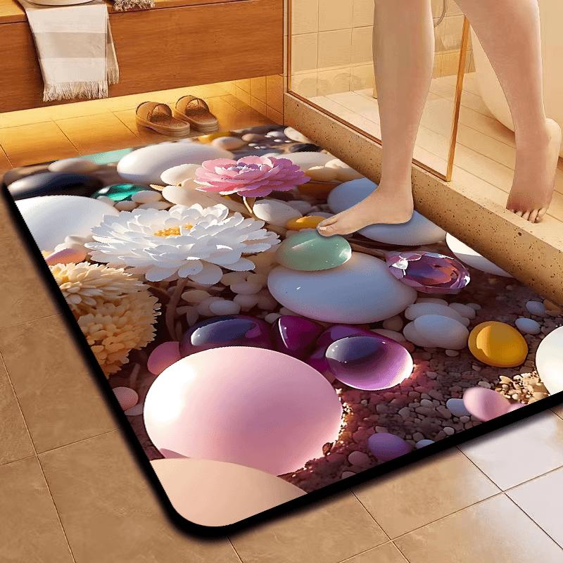 

Мягкий диатомовый ил 5D трехмерный водопоглощающий противоскользящий коврик для дома, спальни, ванной комнаты, раковины, ванной комнаты, входной двери, прихожей 80x120cm дубильная кора