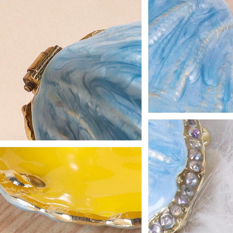 Pudełko na biżuterię z motywami morskimi Kreatywny organizer na biżuterię Przenośne pudełko do przechowywania kolczyków, naszyjników i pierścionków na podróż dla kobiet