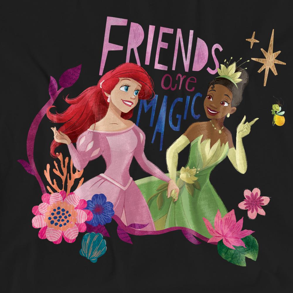 Disney Princess Unisex Adult Friends Are Magic Ariel And Tiana T-Shirt