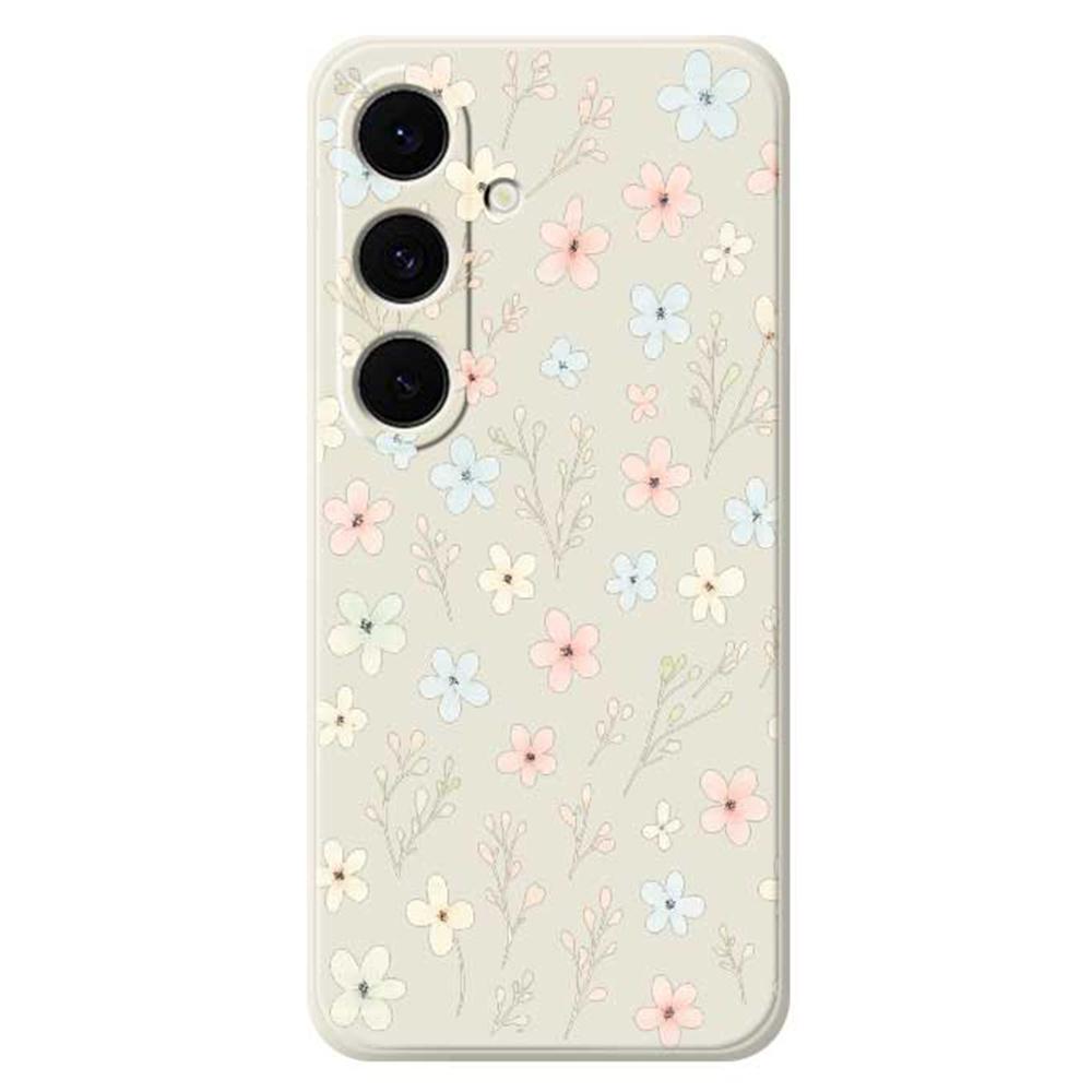 For Samsung Galaxy S25 FE Case Small Flower Branches Pattern Printing Straight Edge TPU Phone Back Cover