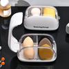 Makeup Sponge Case Portable Dustproof Cosmetic Egg Storage Box Transparent