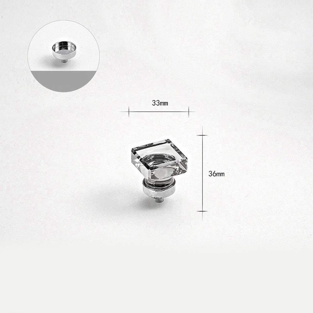 Gold Grey Transparent Crystal Cabinet Knobs Durable Excellent Design Crystal Knobs Furniture Dresser Knob for Kitchen Bathroom