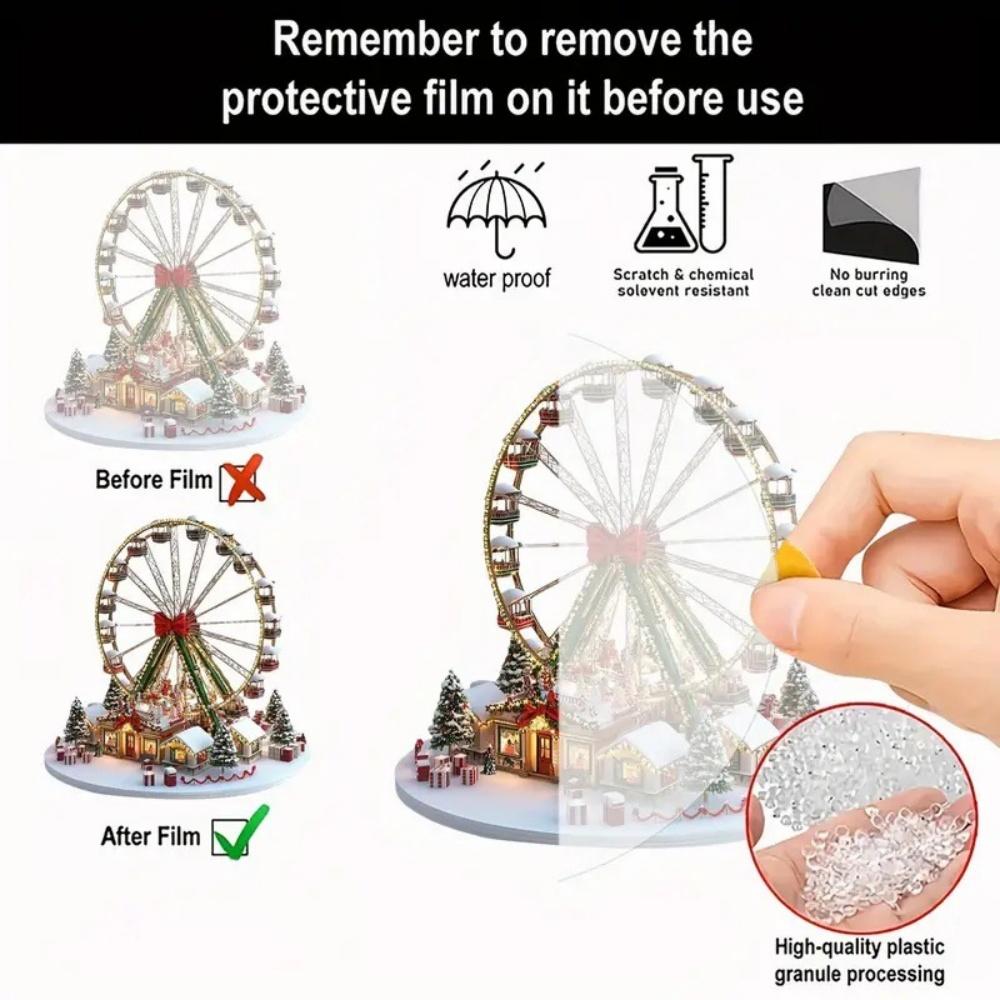 1pc Christmas Ferris Wheel Ornament Christmas Scene Design Cozy Style Home Decoration Daily/Holiday Gift Scene Compatible