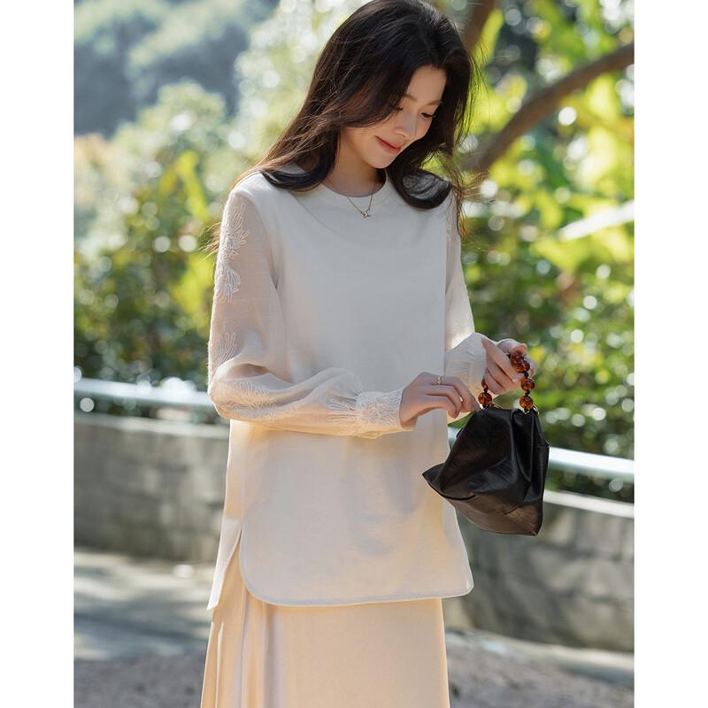Demana Solona New Chinese Style Patchwork Loose T-Shirt