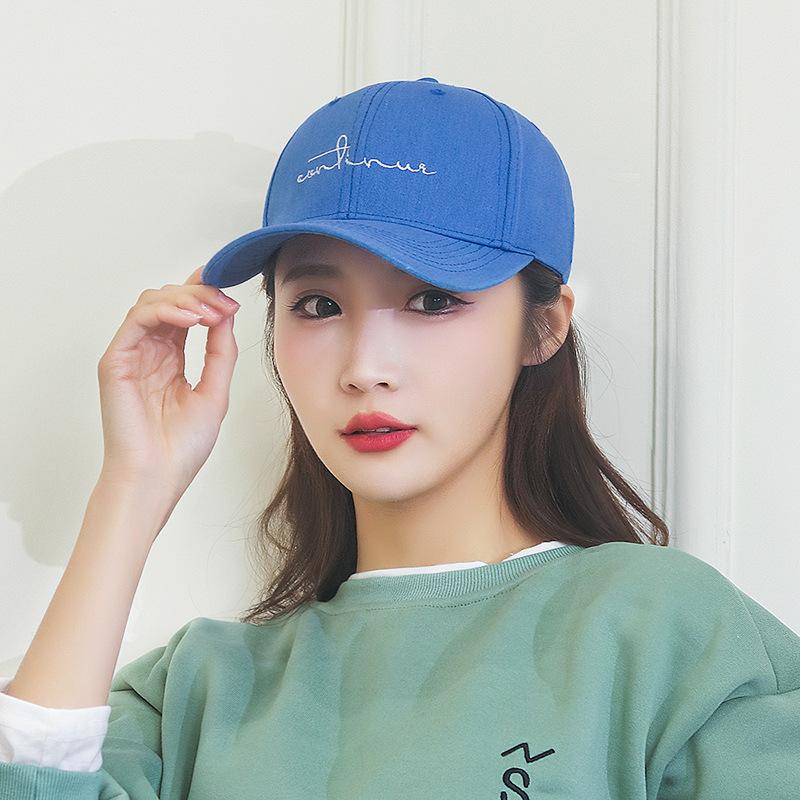Frühling Sommer Jugend Studenten Baseballkappe Bestickt Dünne Linie Damen Kappe Paar Kappe