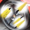 1X Auto Car Tool Tire Rim Cleaner Black Plastic Handle Yellow Sponge Car Wheel Brush Cleaning Scrub Tool High Quality