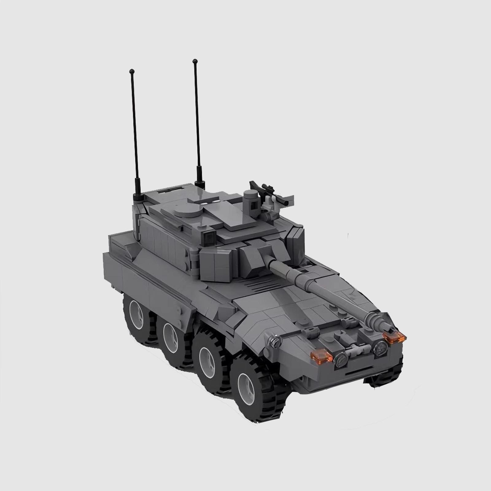 Серия «Военная техника» B1 Колесная САУ Строительные блоки Модель танка Centauro MOC Детская развивающая игрушка-конструктор Подарок на день рождения PDF Manual