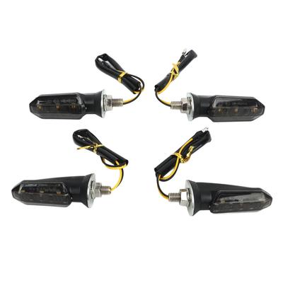 4Pcs Motorcycle LED Turn Signal Lights Mini Front Rear Indicator Waterproof Universal for Beach