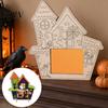 Pumpkin Diy Photo Frame DIY Frame, Wooden Halloween Picture for Kids Crafts, Unfinished Wood Decor Hollow Party Tabletop Display Holiday Gift