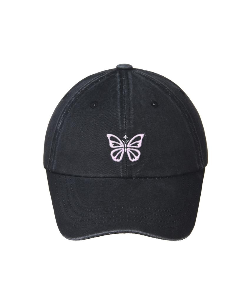 Nigaennikol Vintage Mini Butterfly Ball Cap_Black Pink