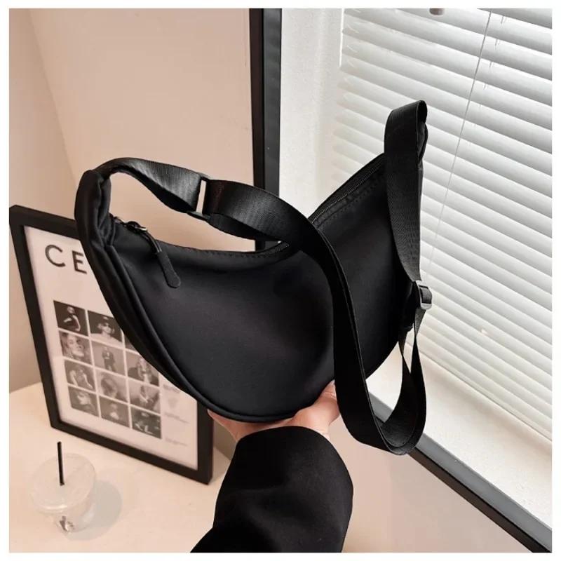 Upgraded Versi Crossbody Bag New Trendy Dumpling Bag Lightweight Small Body Bag Underarm Bag Single Shoulder Canvas Bag