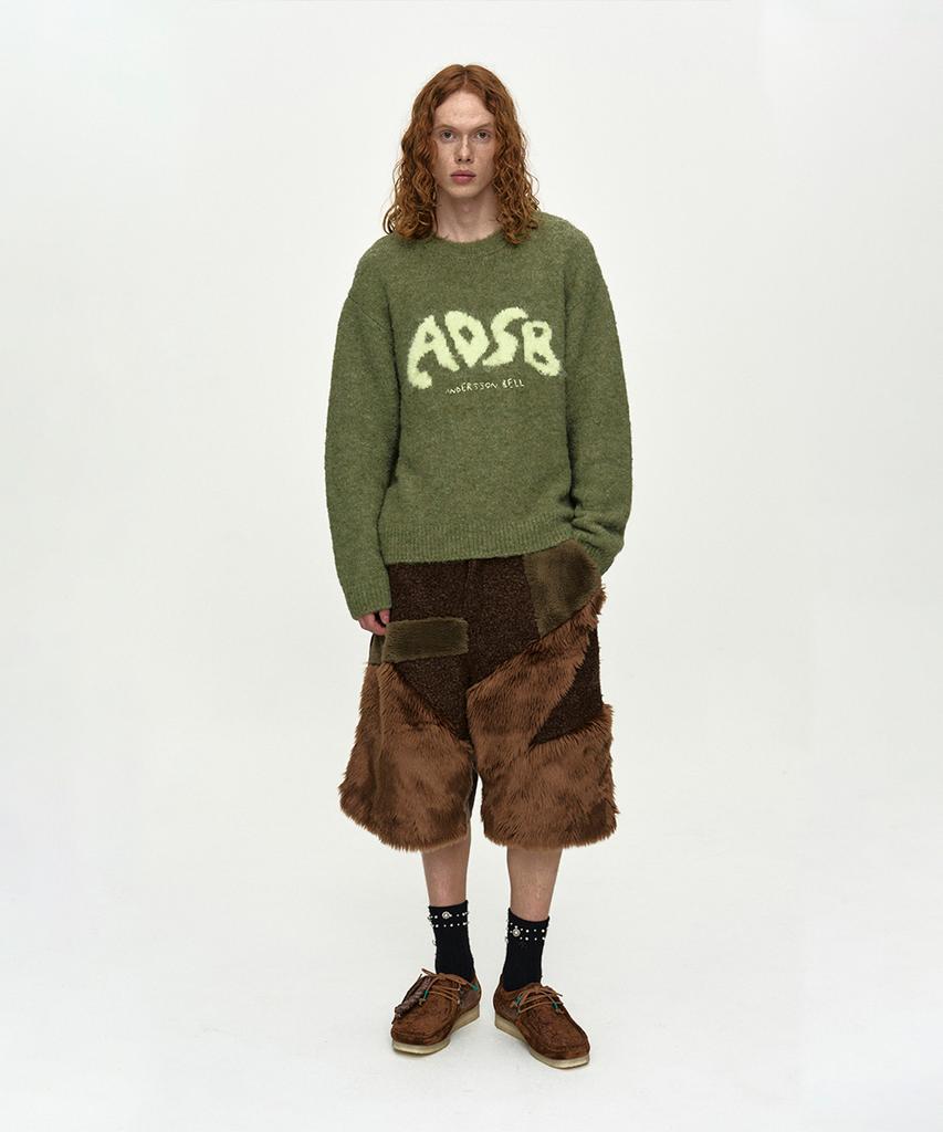 ADSB ANDERSSON BELL Faux Fur Patchwork Shorts Apa870M(Brown)