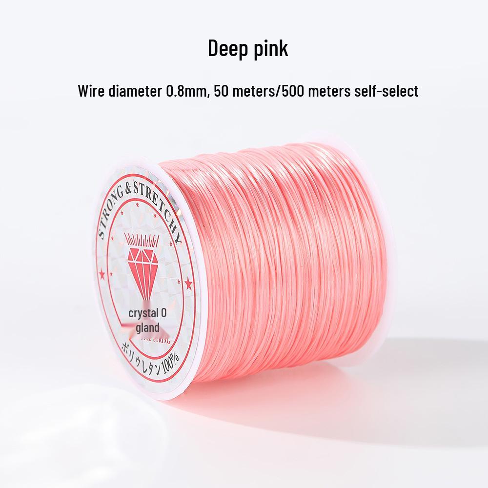 0,8 mm Elastisk Spandexsnöre, 50 m - Idealisk för DIY-armband, vävning och pärlbroderi