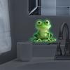 Glow-In-The-Dark Toilet Sticker Frog Bathroom Wall Sticker Luminous Switch And Outlet Decal Self-Adhesive Removable Home Decor