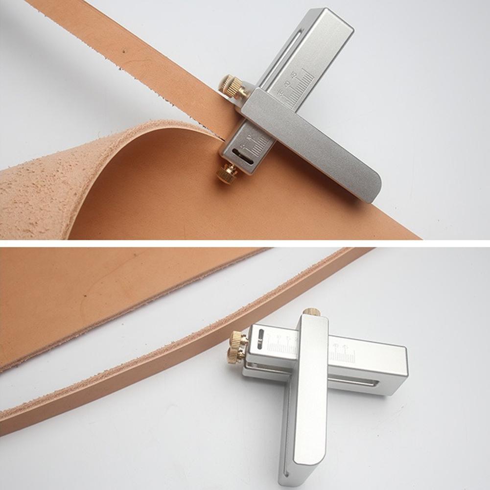 Leather Strap Cutter Aluminum Alloy Strip Belt Precise Cutting Tool Adjustable Leather Cutter for Leathercraft Incision Cutter