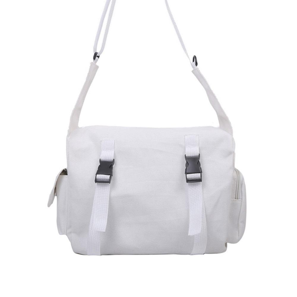 

Large Capacity Cloth Crossboby Bag Korean Style Canvas Messenger Bag Harajuku Shoulder Bag Sport білий