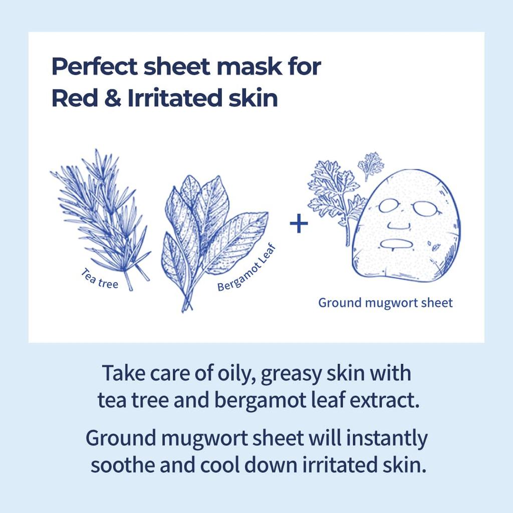 Cooling Sheet Mask 4-Pack, Soothing Skincare, Korean Face Mask