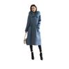 New Autumn and Winter Thickened Woolen Women's Coat Extended Quality Fur Collar Coat