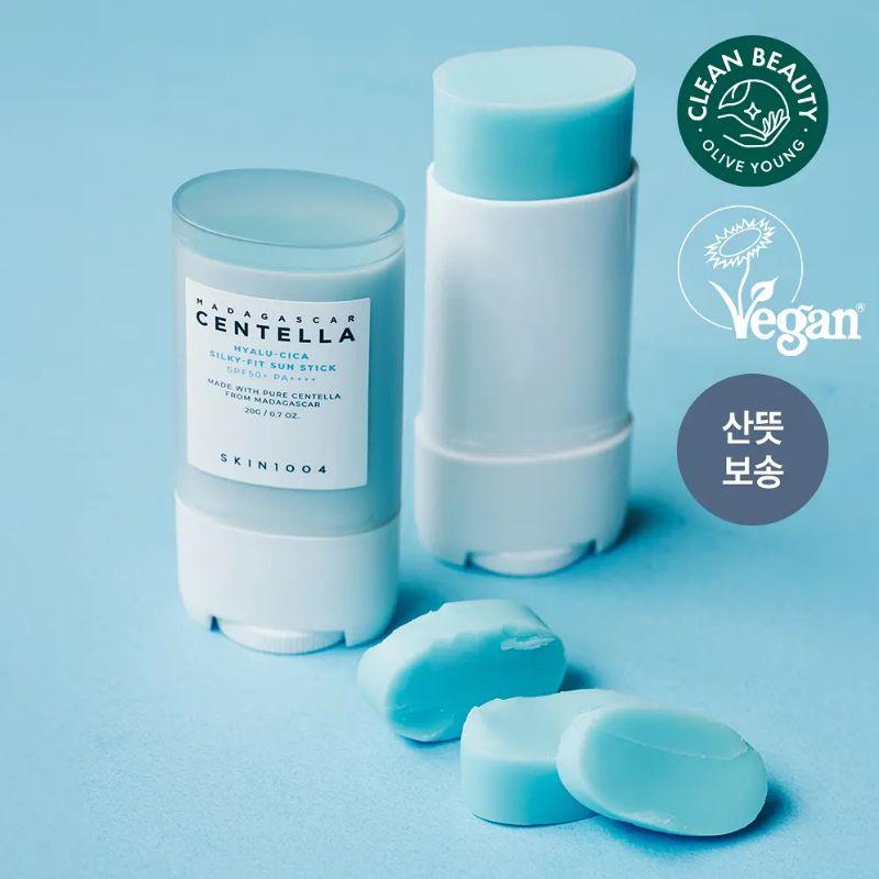 SKIN1004 Madagascar Centella Hyalu-Cica Silky Fit Sun Stick 20g (Organic Sunscreen Stick) K Beauty