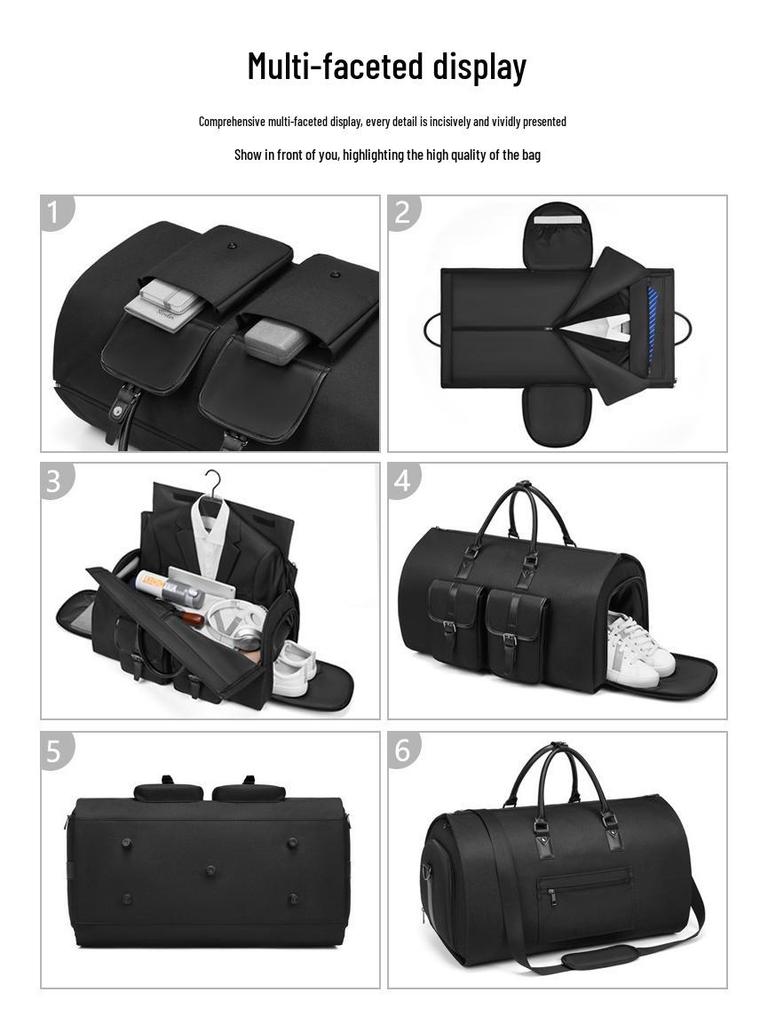 Men's Large Capacity Travel Suit Bag, Multifunctional and Foldable.