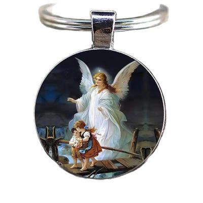 Heiliger Legierung Runder Schlüsselanhänger Jubiläumsgeschenk Ornament