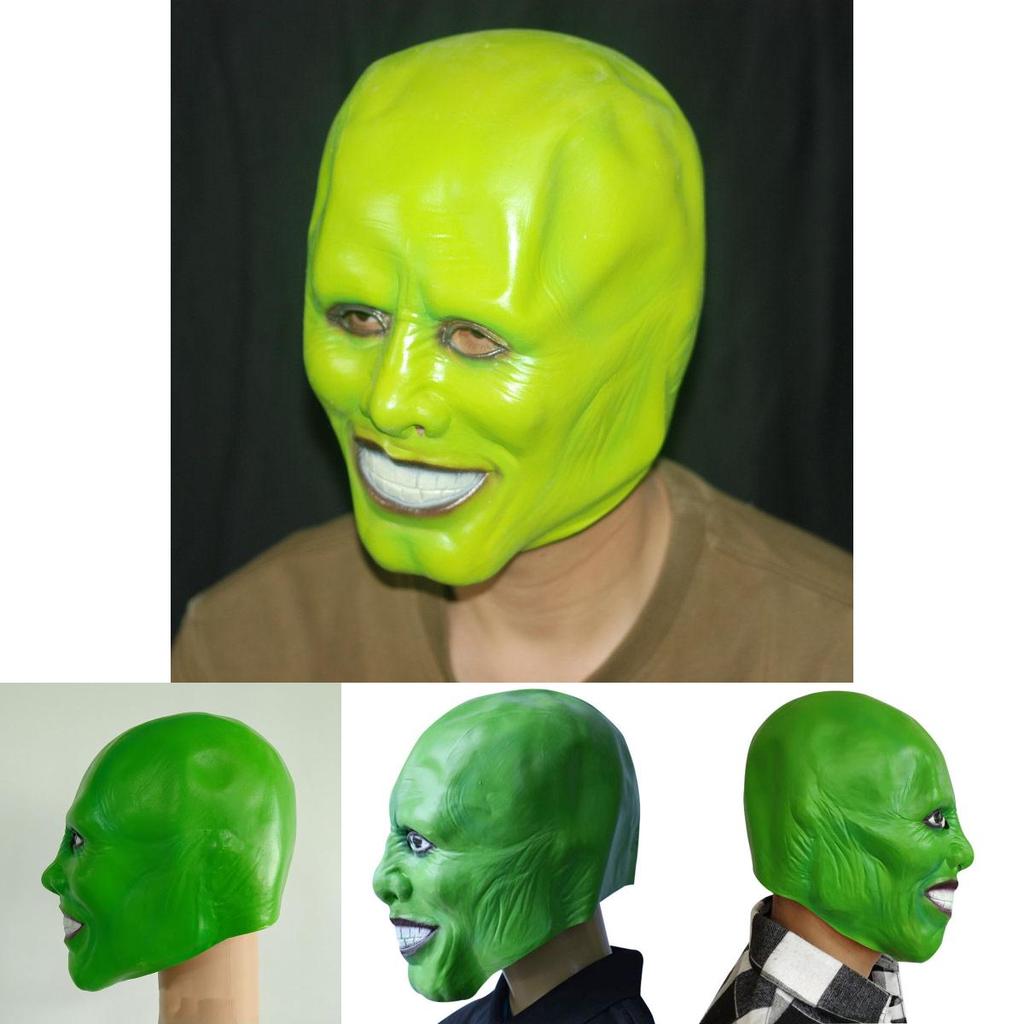 Terrifying Gold Carry Character Mask For Film Performances And Parties