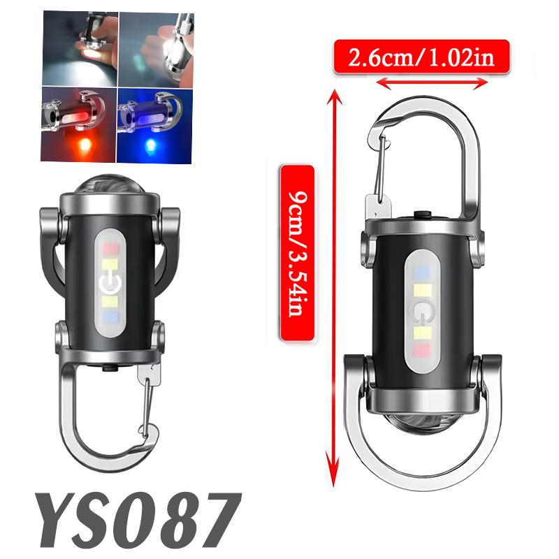 USB Rechargeable Keychain Flashlights, 800LM EDC COB Work Light Torch Ultra Bright Mini Portable Lantern for Searching Hiking