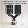 Dual Exhaust Tip 2.5 Inch Inlet To 3.5" Outlet 10" Length Exhaust Tailpipe Tip, 304 Stainless Steel Double Layer Staggered