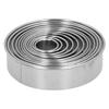 12Pcs Round Cutting Die Stainless Steel Circle Hollow Punching Cutting Mold for Dough Clay
