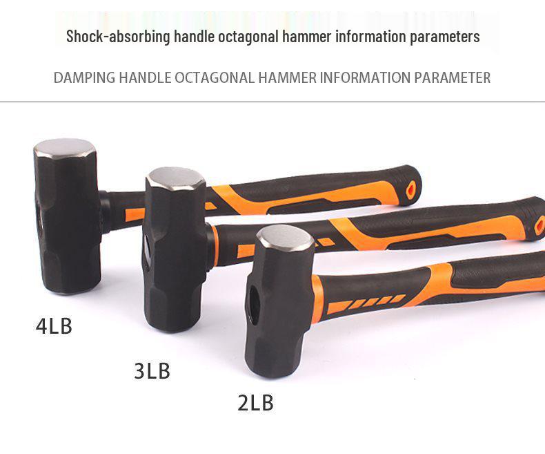 Octagonal Demolition Sledgehammer: Heavy-Duty Wall-Breaking Mason's Tool.