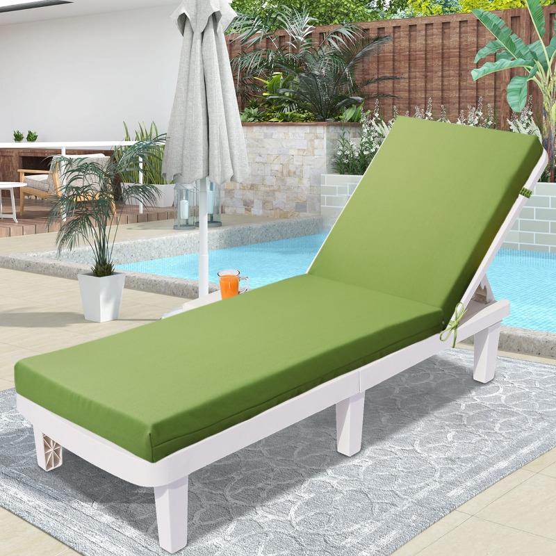Chaise Lounge Cushions Outdoor, Waterproof Lounge Chair Cushion,Outdoor Patio Lounge Chair Pads for Lawn, Pool & Beach