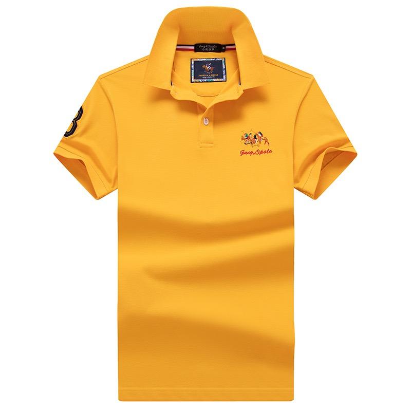 TrendHub Polo Shirt Men New High Quality Cotton Mens Short Sleeve Solid Color Embroidery Casual Polo Shirt