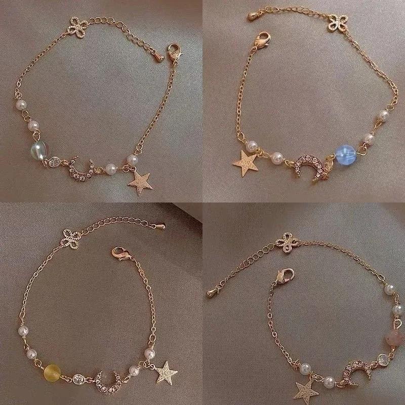 Natural Garnet Woven Ball Bracelet Hollow Garnet Small Fish Bracelet Single Loop Fashion Women's Bracelet