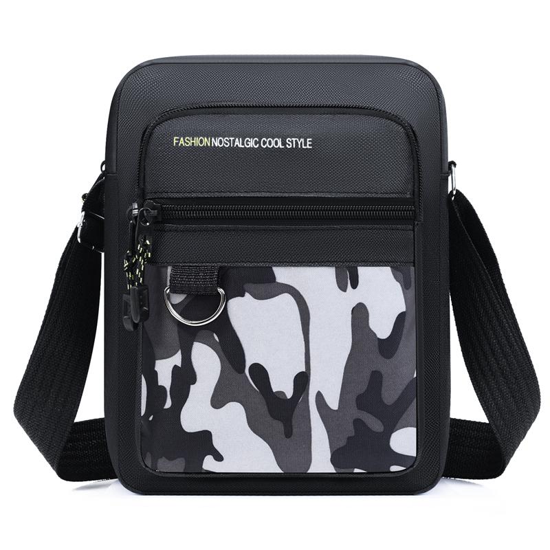 Camouflage Print Men's Shoulder Crossbody Bag Oxford Waterproof Business Outdoor Sports Small Square Bag