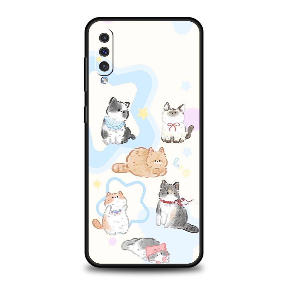 Cat Fishing Phone Case For Samsung A56 A36 A26 A54 A52 A24 A14 A50 A72 A70 A40 A20E A06 A12 A22 A34 A42 A32 A04s A16 5G Cover