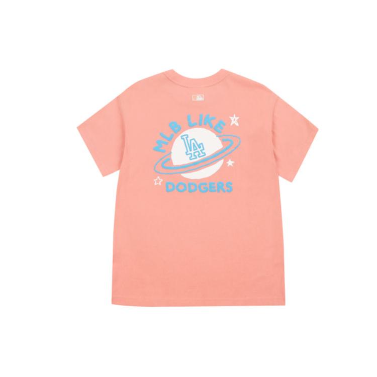 MLB LIKE T Shirts Unisex Pink Crew Neck Moderate Straight Fit 31TSP3131-07P L