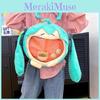 Hatsune Miku Backpack With Plush Material Large Capacity For Daily Use