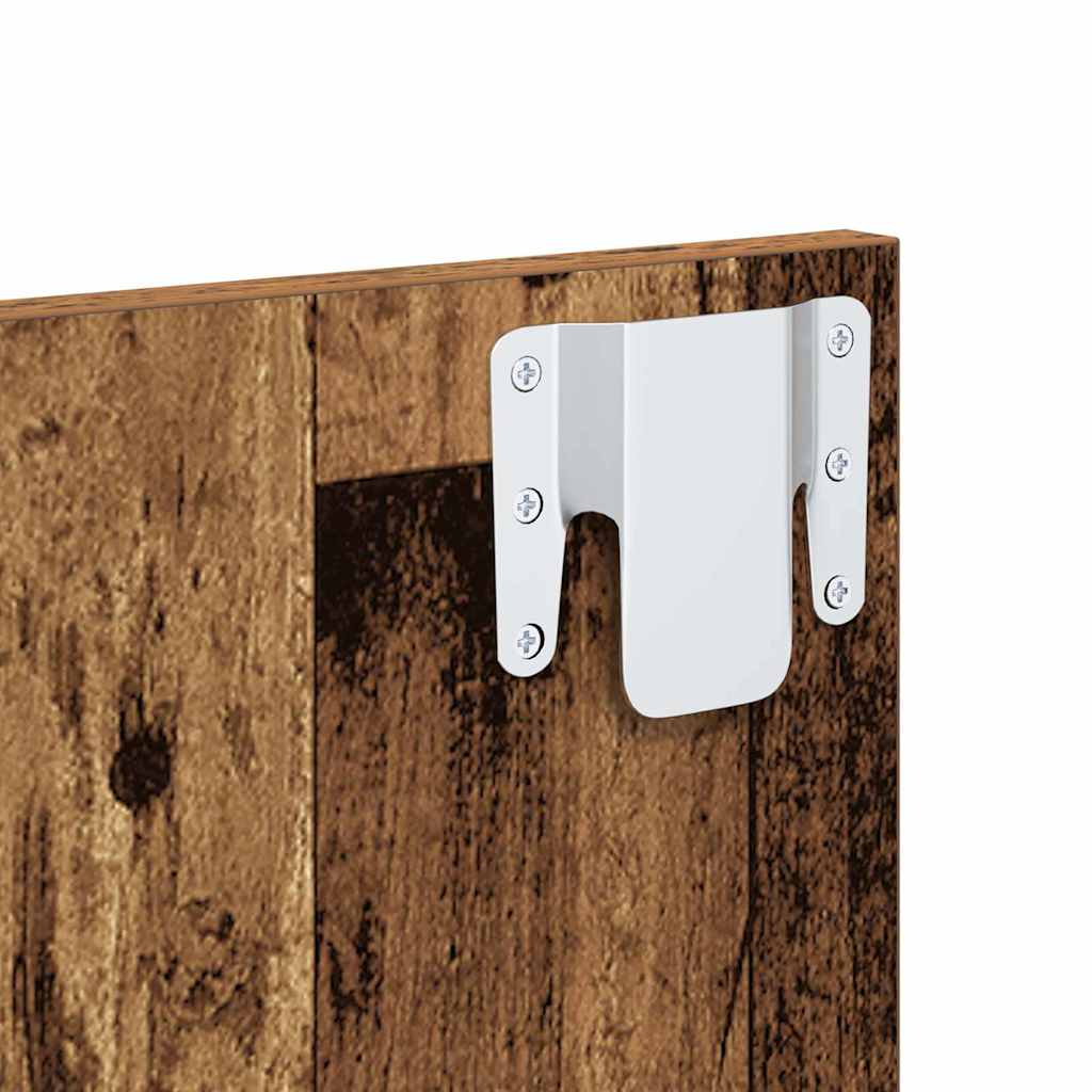Nightstand Set of 2 Reclaimed Wood Look 50 x 32.5 x 80 cm Particleboard