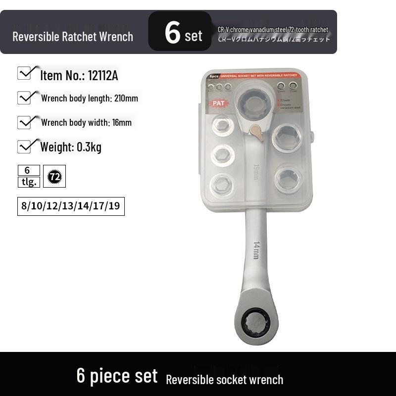 Portable Multifunctional Ratchet Socket Wrench Set for Quick Car and Auto Repair