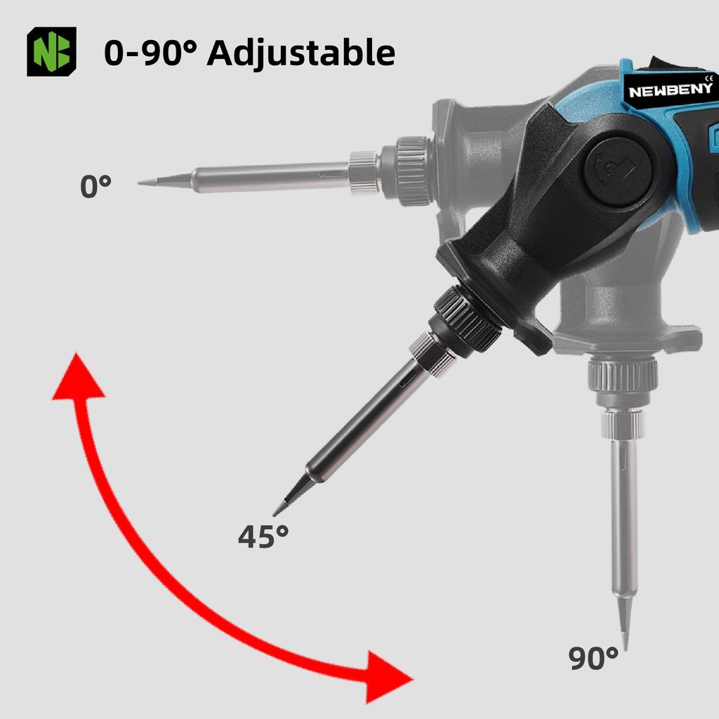 Newbeny 30W Electric Soldering Iron Gun Welder Hot Air Gun Heating Welding Machine 400℃ Adjustable Temperature For 12V Battery
