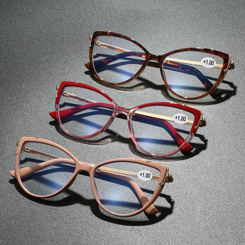 New Cat-Eye Anti-Blue Light Presbyopia Eyewear for Women Fashionable Ultra-Lightweight High-Definition Reading Glasses