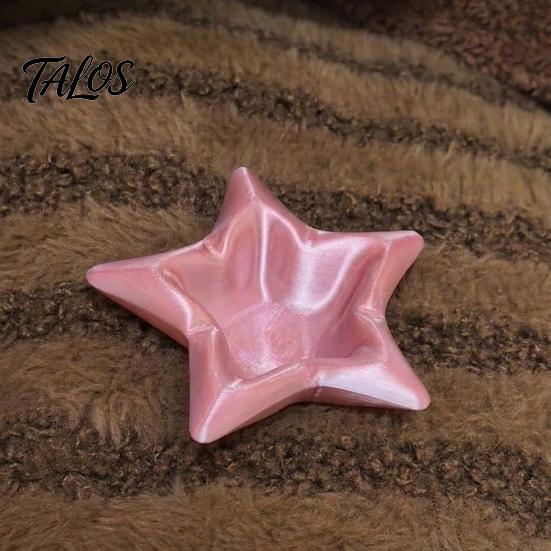 PLA Jewelry Organizer 3D Printed Star Storage Tray, Shape Decorative Five-pointed Elegant Plate Desktop Organizer, Trinket Dish for Dressing