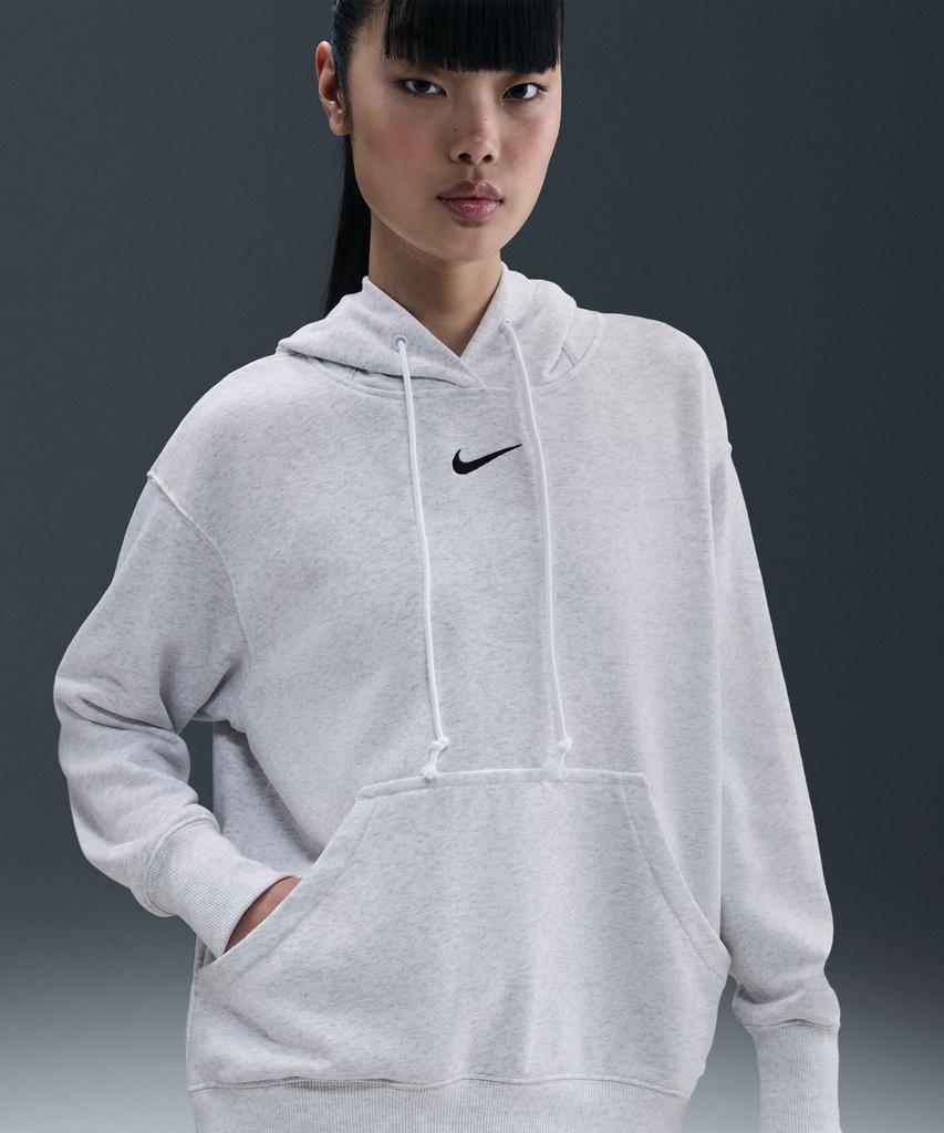 Sportswear Phoenix Fleece Oversized Pullover Hoodie - Birch Heather: Black / Fz7197-051