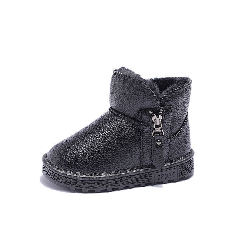 Boys and girls large cotton boots Girls non-slip children's fashion snow boots Winter new cotton boots keep warm