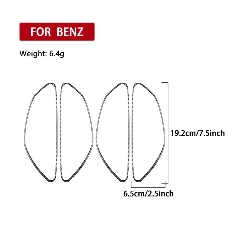 For Benz S-Class W222 2013- Real Carbon Fiber Sticker Door Switch Handle Frame Panel Car Accessories Interior decorative