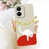 For Realme V30 V30t RMX3618 RMX3619 Cute Cat Flower Cartoon Phone Case For RealmeV30 V30T 5G Soft Silicone Cover Bumpers