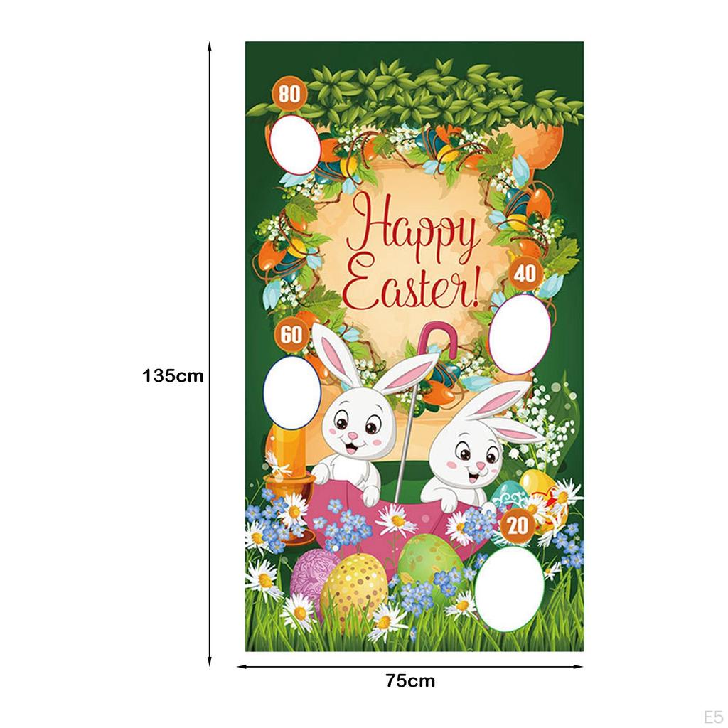 Toss Game Banner Backdrop Carnival Activity Photo Props Party Supplies Bunny Games Kids