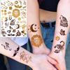 Nuevas Pegatinas Temporales de Tatuaje con Estampado en Caliente de Henna Transfronterizas para Mano, Pie y Brazo