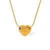 2026 Fashion Simple Plated 18k Gold Love Compact Necklace Femininity Versatile Clavicle Chain