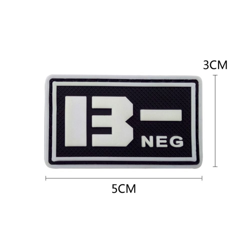 PVC Glue Stamp Blood Type Magic Sticker Embroidered Patch Emergency Armband  Helmet Decoration